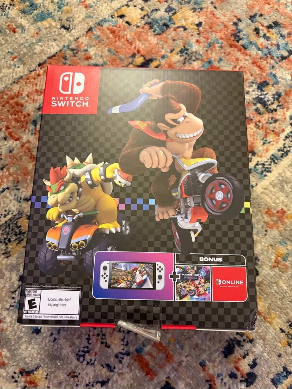 Nintendo Switch OLED White Console – original Box Art + accessories
